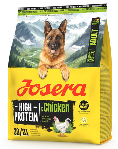 JOSERA High Protein Adult Chicken 900g vysokoenergetické krmivo pro sportovní psy