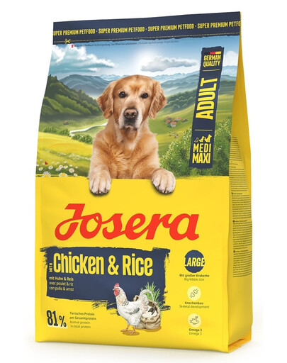 JOSERA Chicken with Rice Adult 3kg snadno stravitelné krmivo pro střední a velká plemena