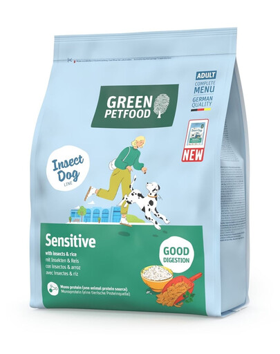 GREEN PETFOOD InsectDog Sensitive 900g pro citlivé psy s hmyzem a rýží