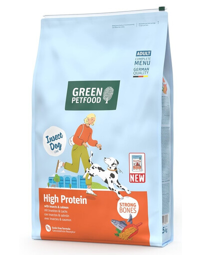 GREEN PETFOOD InsectDog with Salmon High Protein 7,5kg s hmyzím proteinem a lososem pro aktivní psy