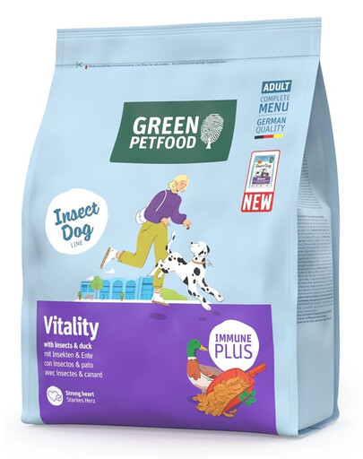 GREEN PETFOOD InsectDog with Duck Vitality 900g s hmyzím proteinem a kachním masem pro dospělé psy