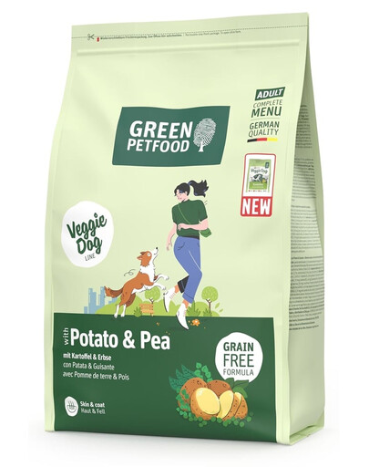 GREEN PETFOOD VeggieDog with Potato and Pea 3kg vegetariánské krmivo s bramborami a hráškem pro psy