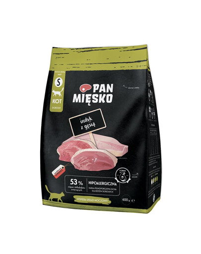 PAN MIĘSKO Krůtí a husí brambůrky pro kočky S 400 g