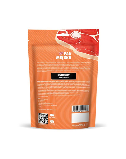 PAN MIĘSKO Hovězí burgery pro psy 100 g