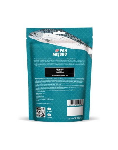 PAN MIĘSKO Filety z makrely jako lahůdka pro kočky 100 g