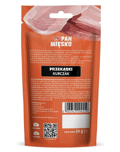PAN MIĘSKO Kuřecí pamlsky pro kočky 50g