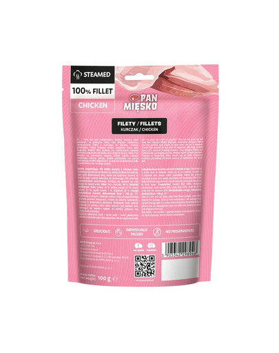 PAN MIĘSKO Kuřecí filety - lahůdka pro kočky 100 g