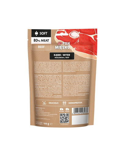 PAN MIĘSKO Hovězí pamlsek pro psy Bites 100 g