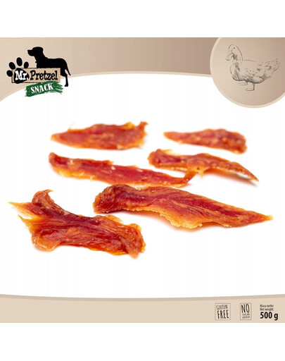 MR. PRETZEL Miękkie małe filety z kaczki 500 g przysmak dla psa