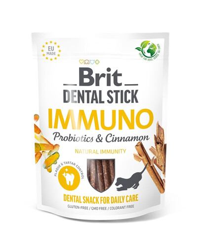 BRIT Dental Stick Immuno probiotika a skořice 251 g zubní pamlsek pro psy podporující imunitu