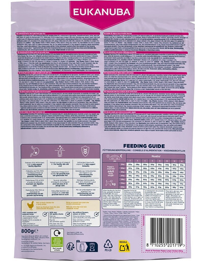 EUKANUBA Puppy Large Breeds Chicken 800 g suché krmivo pro štěňata velkých plemen, bohaté na čerstvé kuřecí maso