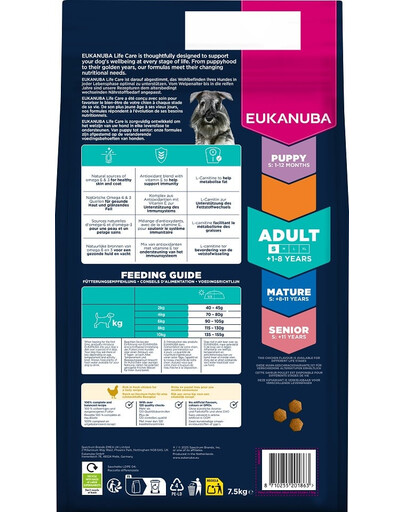 EUKANUBA Adult Small Breeds Chicken 7,5 kg suché krmivo pro psy malých plemen s vysokým obsahem čerstvého kuřecího masa
