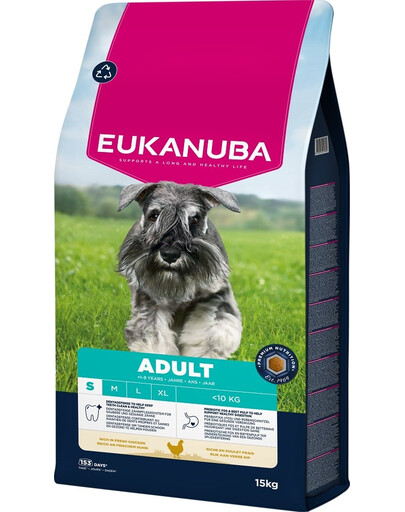 EUKANUBA Adult Small Breeds Chicken 15 kg suché krmivo pro psy malých plemen s vysokým obsahem čerstvého kuřecího masa