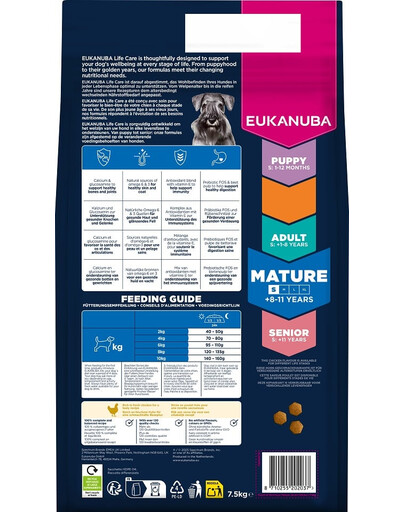 EUKANUBA Mature Small Breeds Chicken 7,5 kg suché krmivo pro starší psy malých plemen, bohaté na čerstvé kuřecí maso