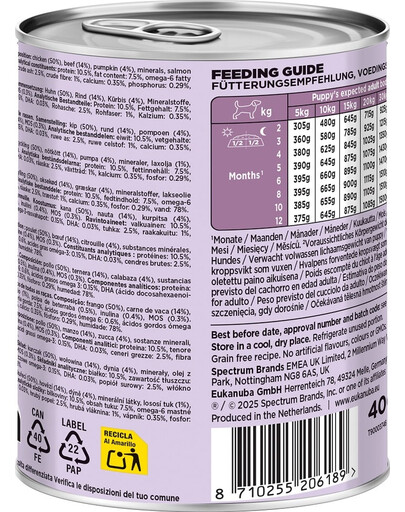 EUKANUBA Life Care Puppy Rich in Beef 400 g paštika pro štěňata bohatá na hovězí maso a dýni