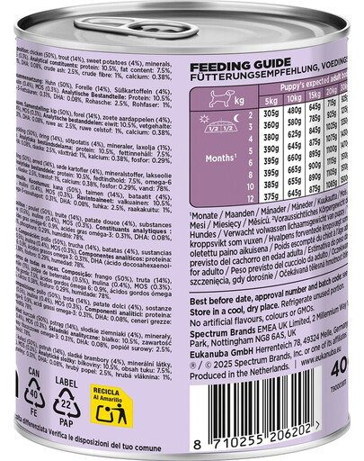 EUKANUBA Life Care Puppy Rich in Trout 400 g paštika pro štěňata bohatá na pstruha a batáty