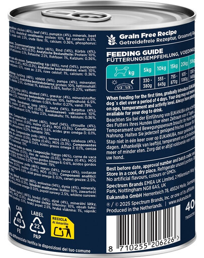 EUKANUBA Life Care Adult Rich in Beef 400 g psí paštika bohatá na hovězí maso a dýni