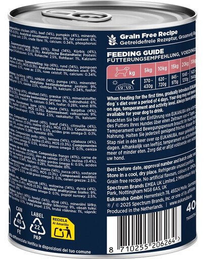 EUKANUBA Life Care Senior Rich in Beef 400 g paštika pro starší psy bohatá na hovězí maso a dýni