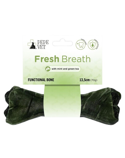 PAKA ZWIERZAKA PEPE Vet Funkční kost Fresh Breath 13,5 cm (70 g) pro svěží dech psů