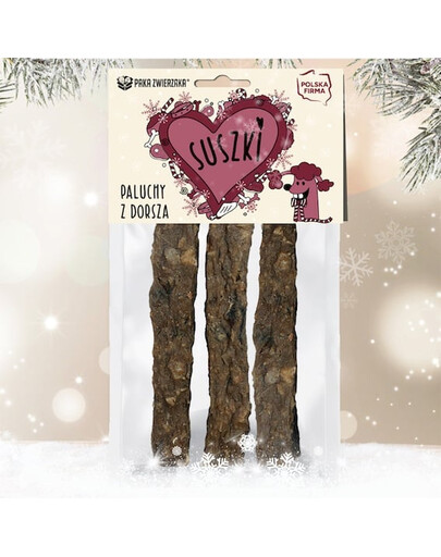 PAKA ZWIERZAKA Vánoční sušené tresčí prsty 60g