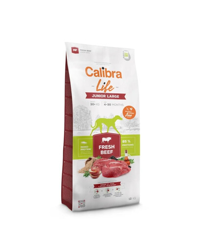 CALIBRA Dog Life Junior Large Fresh Beef 12 kg pro mladé psy velkých plemen s hovězím masem