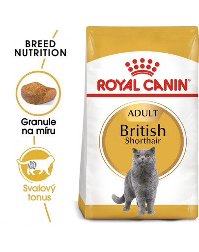 ROYAL CANIN British shorthair 34 4x2 kg Krmivo pro dospělé kočky, starší 12 měsíců, plemene Britská krátkosrstá