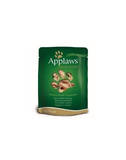 Applaws Natural Cat Food Chicken Breast & Asparagus 70g - vlhké krmivo pro kočky s kuřecím masem a chřestem 70g