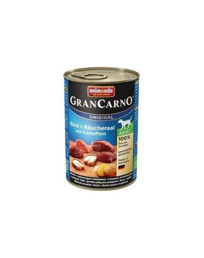 Animonda Grancarno Adult mit Raucheraal + Kartoffeln 400g - vlhké krmivo pro dospělé psy s uzeným úhořem a bramborami 400g