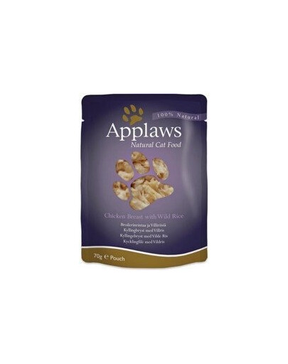 Applaws Natural Cat Food Chicken Breast & Wild Rice 70g - vlhké krmivo pro kočky s kuřecím masem a divokou rýží 70g