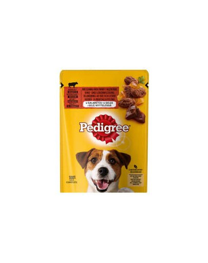 Pedigree krmivo pro psy s hovězím masem v želé 100g