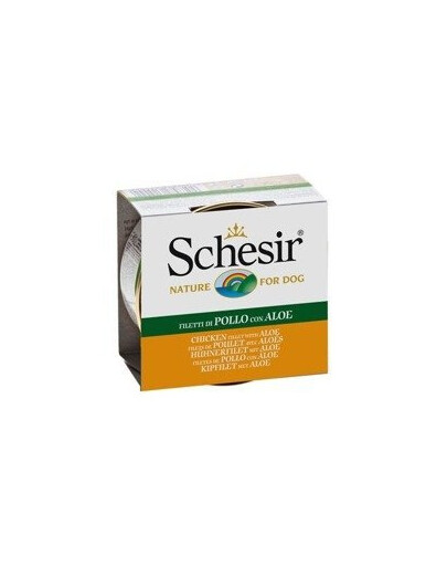Schesir Filetty Di Pollo con Aloe 150g - mokré krmivo pro psy s kuřecím masem a aloe vera v želé 150g