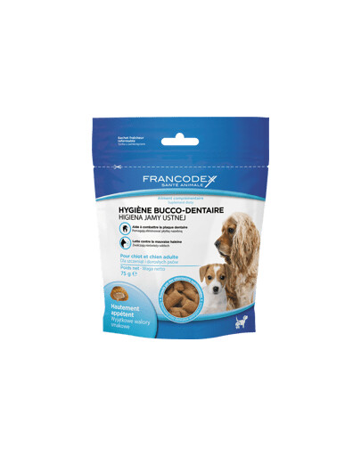 Francodex pamlsek pro štěňata a psy - ústní hygiena 75 g
