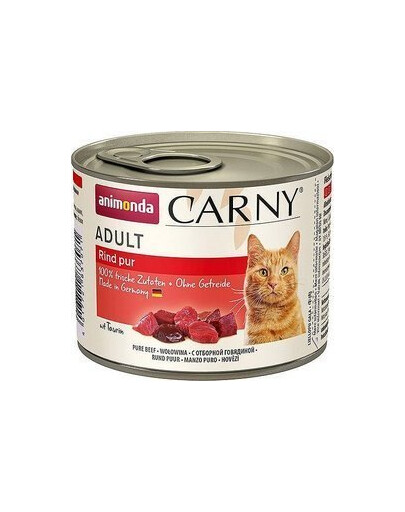 Animonda Carny Adult Rind Pur 200 g - Mokré krmivo pro dospělé kočky s hovězím masem 200 g