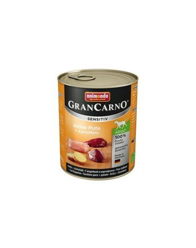 Animonda Grancarno Sensitiv Reine Pute + Kartoffeln 800g - mokré krmivo pro psy s krůtím masem a brambory