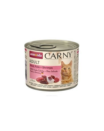 Animonda Carny Adult mit Pute + Shrimps 200 g - mokra karma dla dorosłych kotów z indykiem i krewetkami 200g