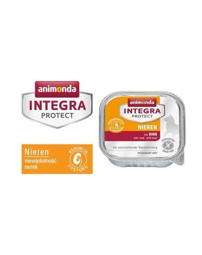 Animonda Integra Protect Nieren mit Rind 100g - vlhké krmivo pro kočky s onemocněním ledvin s hovězí příchutí 100g