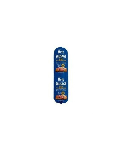 Brit Premium Sausage Sport Beef & Fish 800g - Klobása pro psy 800g