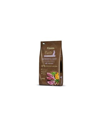 Fitmin Purity Senior&Light Grain Free Lamb - granule bez obilovin pro starší psy 12 kg