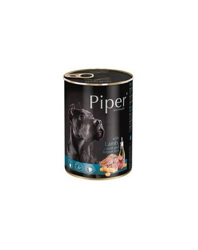 Piper s jehněčím masem, mrkví a hnědou rýží pro dospělé psy velkých a středních plemen 400 g