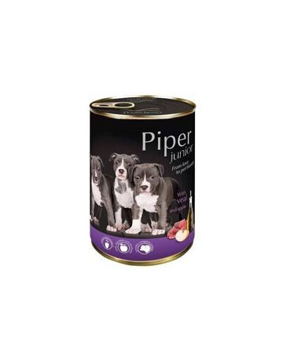 Piper Junior Telecí maso a jablko pro štěňata 400g