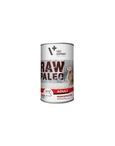 Vet Expert Raw Paleo Dog Adult Beef konzerva pro psy hovězí 400 g