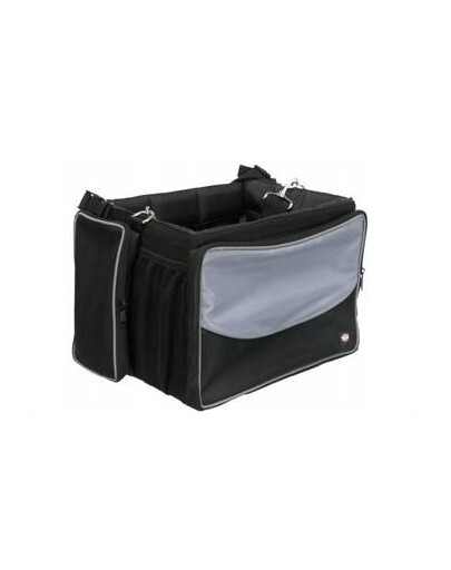 Nosič na přední kolo, černý/šedý, 41 × 26 × 26 cm - pro přepravu psa nebo kočky