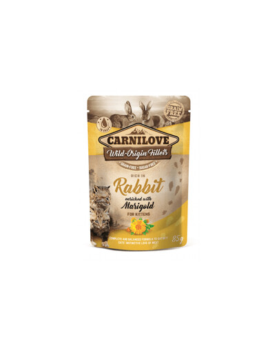 CARNILOVE Rabbit&Marigold 85g - Králičí vlhké krmivo pro kočky s měsíčkem 85g