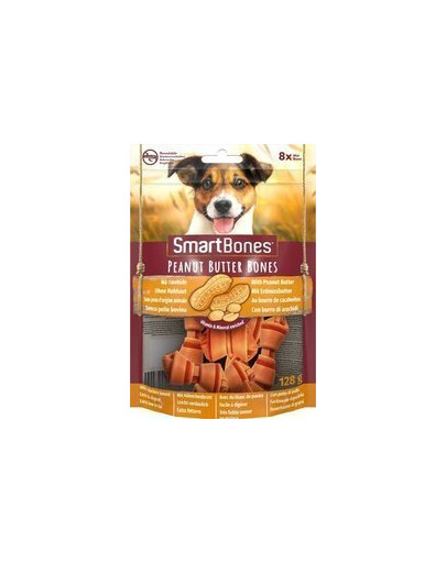 Smart Bones Peanut Butter mini 8 ks. - pamlsky pro malé psy 8ks.
