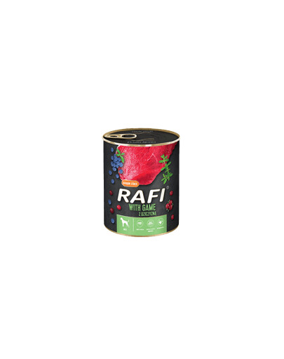 Rafi konzerva pro psy with věřinou, berries and brusinkami 800 g