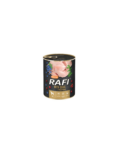 Rafi Dogs konzerva křepelka, borůvky a brusinky 800g