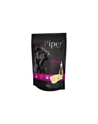 Piper doypack konzerva pro dospělé psy středních a velkých plemen s hovězími žaludky 500 g