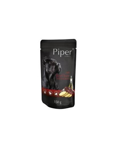 PIPER kapsička pro psy velkých plemen s hovězími játry a bramborami 150 g