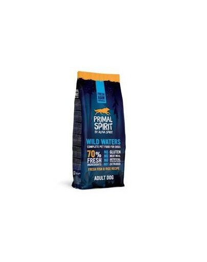 Primal 70% Wild Waters Dog Food 12 kg - hypoalergenní přírodní granule bez obilovin pro dospělé psy všech plemen
