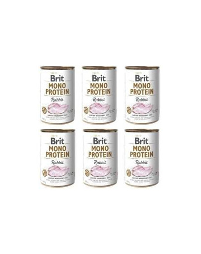 BRIT Mono Protein králík 6x 400 g monoproteinové krmivo pro králíky